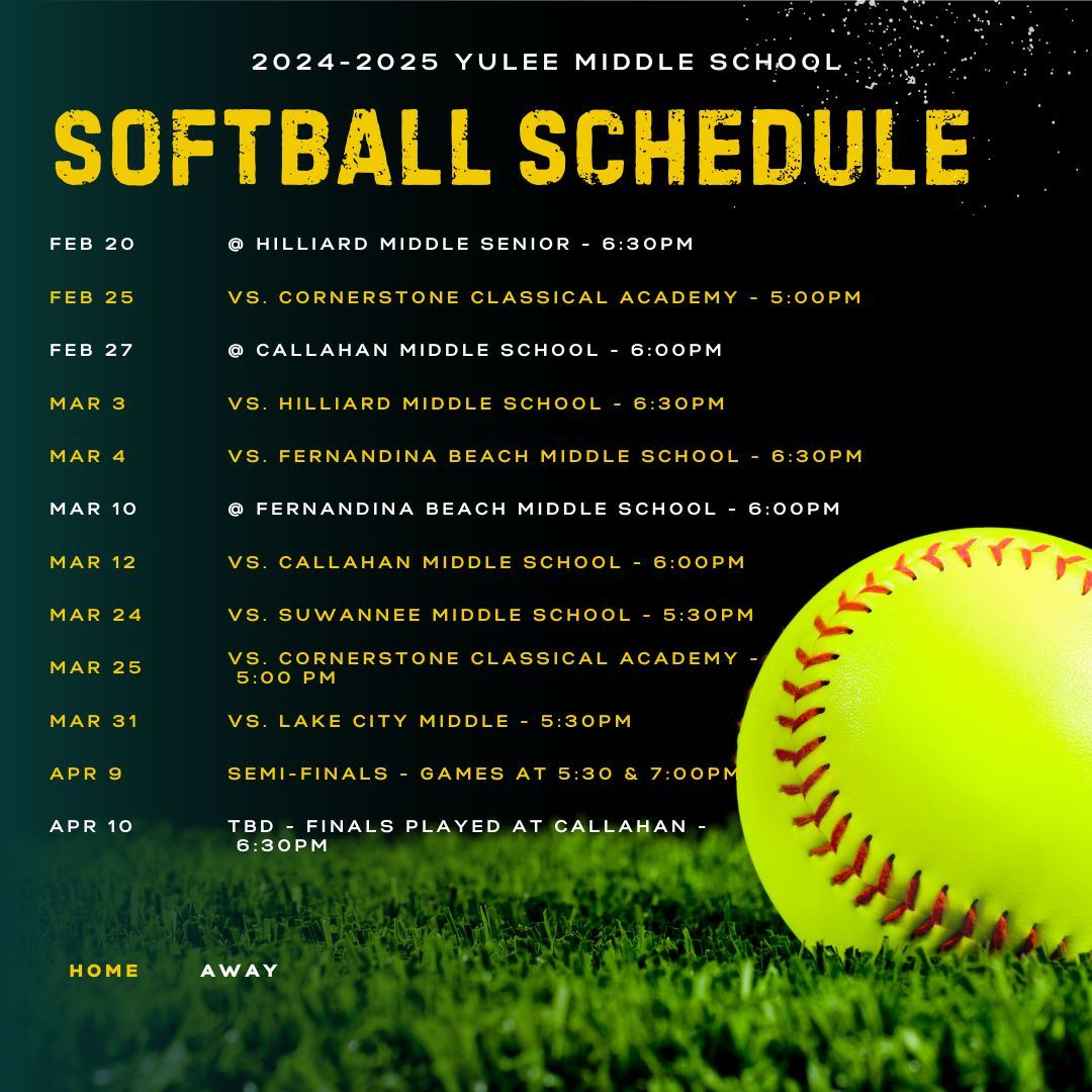 Softball Schedule 24-25